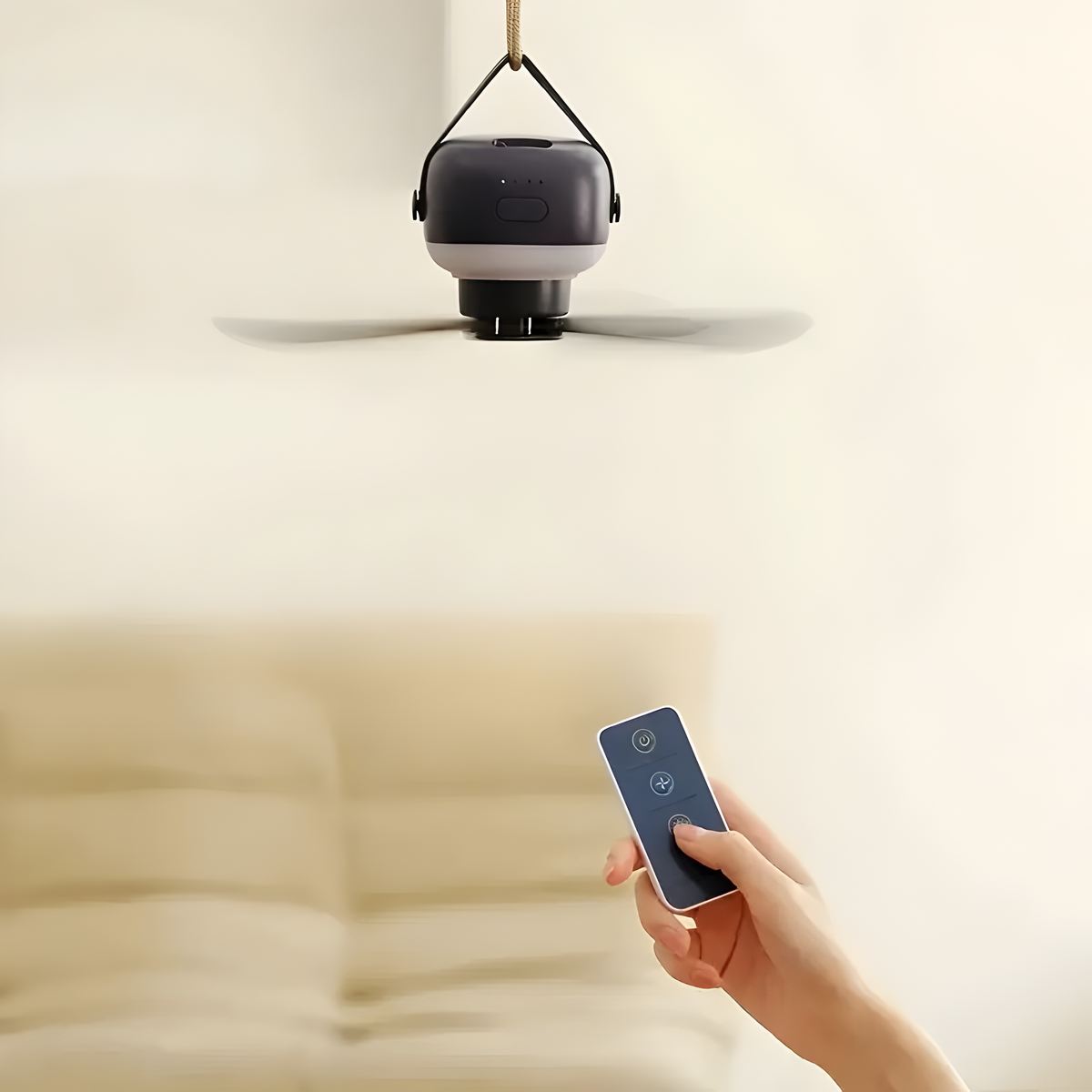 BreezeNova - PortaHaus Lamp Plafondventilator Licht met Afstandsbediening
