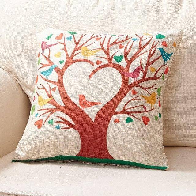 Decoratieve Boom Gedrukte Thuis Schattige Kussenhoezen | Interieur Nest