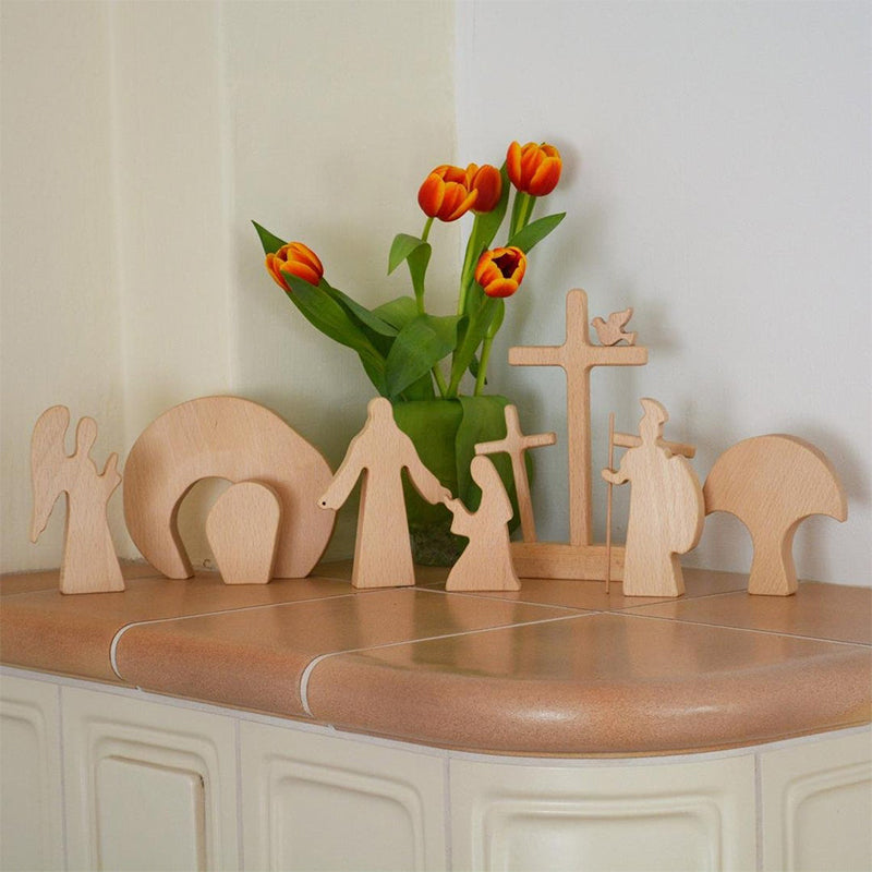 Paas Scene Houten Decoratie