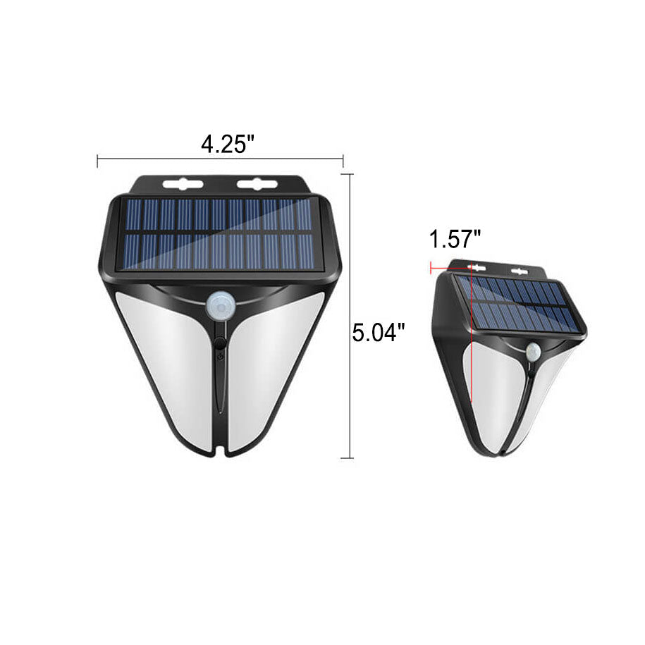 Solar Intelligente Driehoek Buiten Waterdichte Lichaamsensor Patio LED Wandlamp