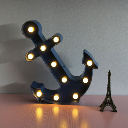 Scandinavische moderne boot anker ABS batterij LED wandlamp