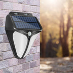Solar Intelligente Driehoek Buiten Waterdichte Lichaamsensor Patio LED Wandlamp