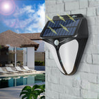 Solar Intelligente Driehoek Buiten Waterdichte Lichaamsensor Patio LED Wandlamp