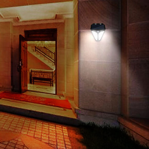 Solar Intelligente Driehoek Buiten Waterdichte Lichaamsensor Patio LED Wandlamp