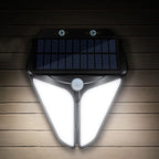 Solar Intelligente Driehoek Buiten Waterdichte Lichaamsensor Patio LED Wandlamp