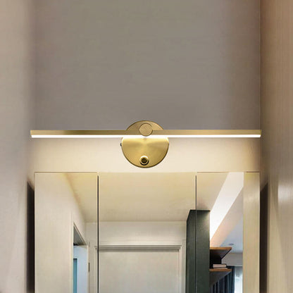 Nordic Minimalist Aluminium Lange Strip Schakelaar LED Spiegel Muurlicht Lamp