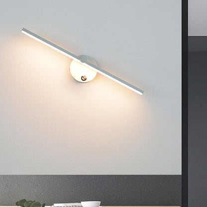 Nordic Minimalist Aluminium Lange Stang Schakelaar LED Spiegel Wandlamp | Interieur Nest