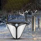 Solar Intelligente Driehoek Buiten Waterdichte Lichaamsensor Patio LED Wandlamp