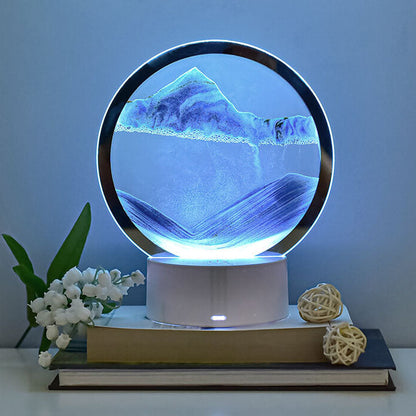 Creatieve Ronde Zandloper Quicksand 3D LED Nachttafellamp Tafellamp