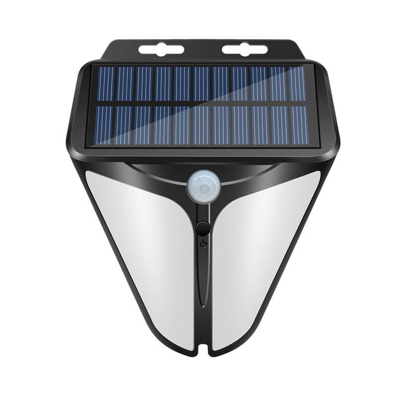 Solar Intelligente Driehoek Buiten Waterdichte Lichaamsensor Patio LED Wandlamp