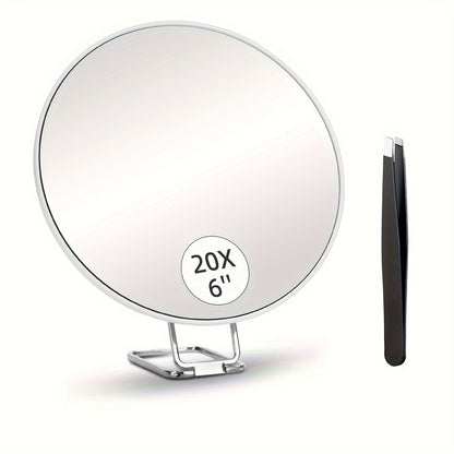 PrecisionGlow – Draagbare Make-up Spiegel met Vergroting Interieur Nest
