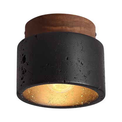 Plafondlamp met steeneffect