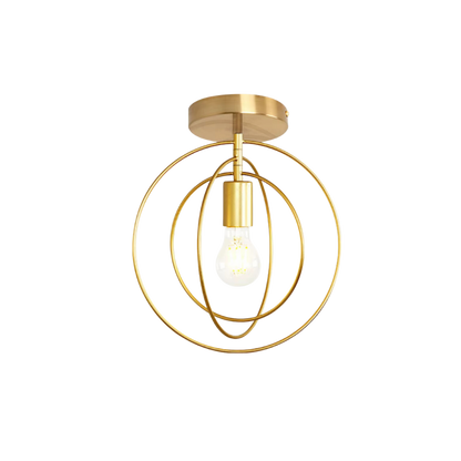 Moderne ringvormige plafondlamp Goud