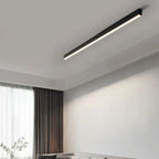 Zwarte metalen plafonnière LED lineair minimalistisch modern design