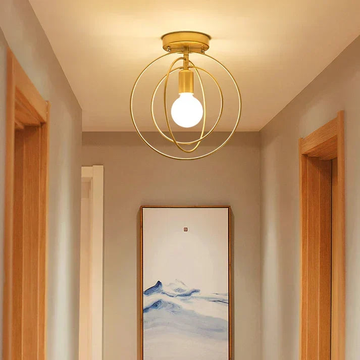 Moderne ringvormige plafondlamp Goud