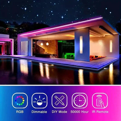 33Ft LED strip verlichting met IR 44-toetsen afstandsbediening