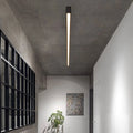 Zwarte metalen plafonnière LED lineair minimalistisch modern design