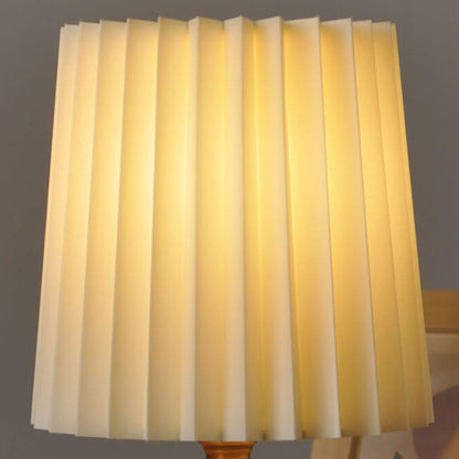 Vintage Koreaanse Vouw Kolom Massief Houten Basis 1-Lichts Tafellamp