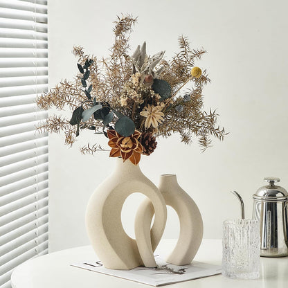 Europese Witte Keramische Vaas Set