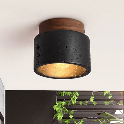 Plafondlamp met steeneffect