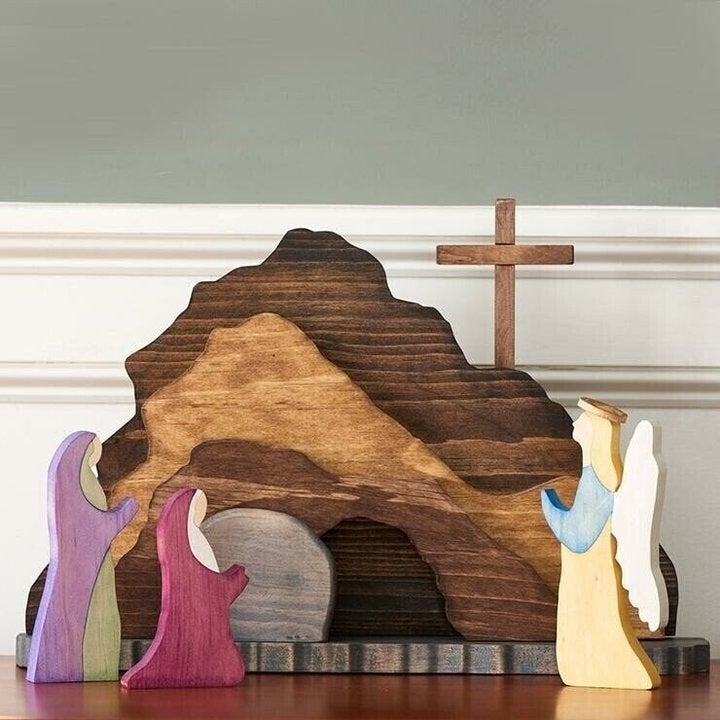 Paas Scene Houten Decoratie