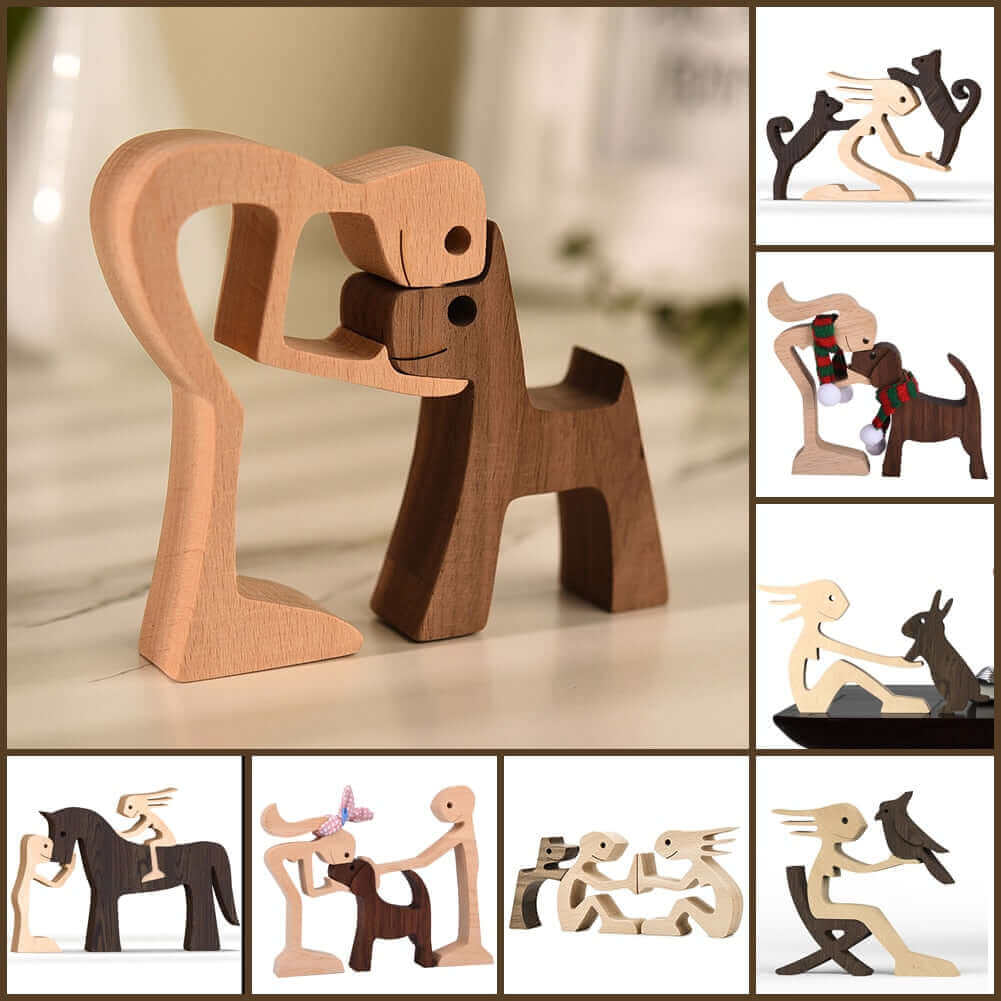 Deens Houten Dieren Ornamenten