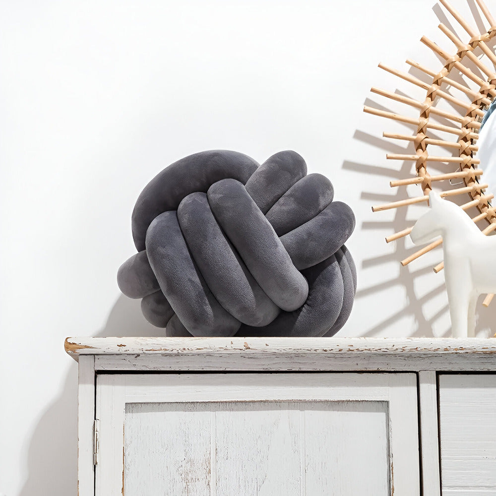Handgemaakte Knoop Ronde Decoratieve Kussen