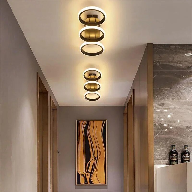 Moderne LED Ring Kroonluchter – Minimalistische Plafondlamp voor Woonkamer en Eetruimte