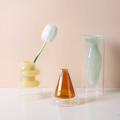 Bubbly Glas Vazen - Opaak
