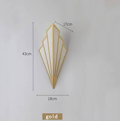 Fan-vormige Art Deco wandlamp