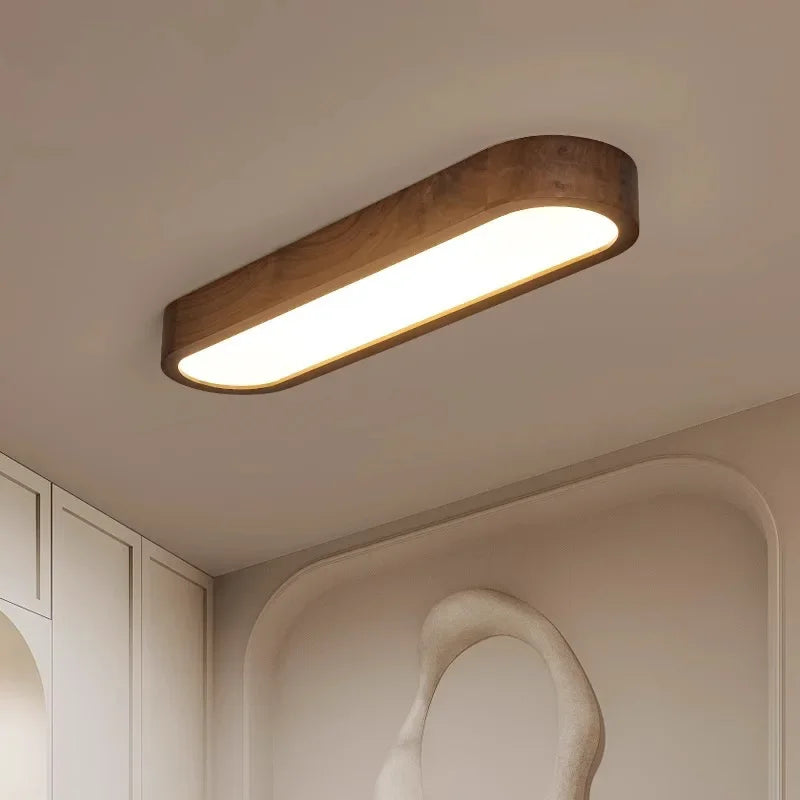 Energiezuinige houten LED plafondlamp