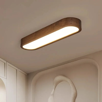 Energiezuinige houten LED plafondlamp