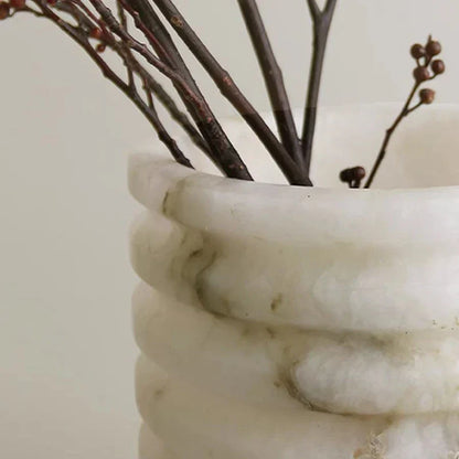 Witte Onyx Bloemvaas