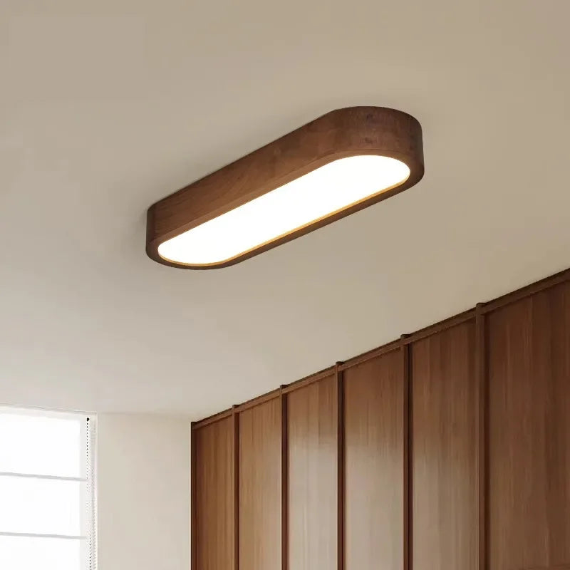 Energiezuinige houten LED plafondlamp