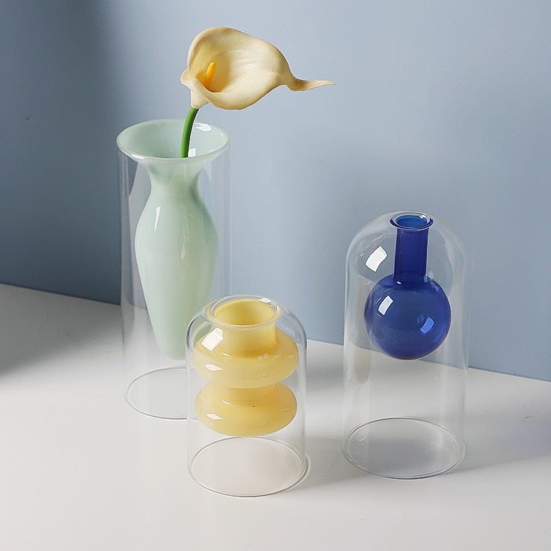 Bubbly Glas Vazen - Opaak