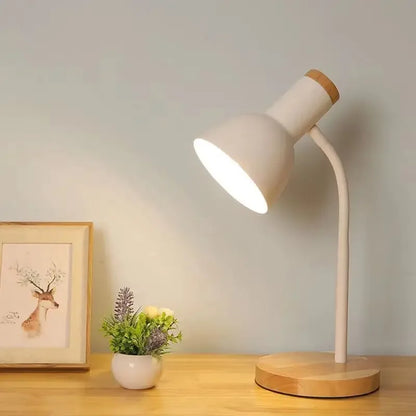 Herfst en Winter Verlichting | Noord-Europese Creatieve Houten Kunst IJzeren LED Bureau Lamp - Moxie
