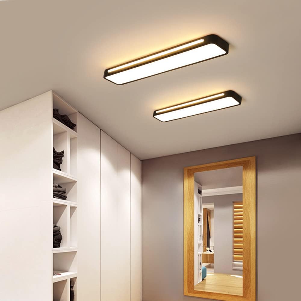 Minimalistische LED plafondlamp van ijzer en acryl