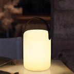 Moderne eenvoud plastic ronde vierkante hand LED tafel lamp voor buitenpatio