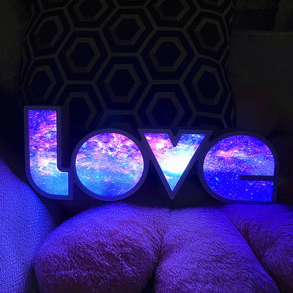 Moderne Art Deco waterdichte PS LOVE letters LED tafel lamp voor de slaapkamer