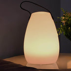 Moderne eenvoud plastic ronde vierkante hand LED tafel lamp voor buitenpatio