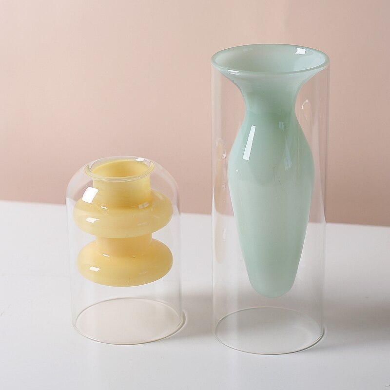 Bubbly Glas Vazen - Opaak