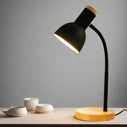 Herfst en Winter Verlichting | Noord-Europese Creatieve Houten Kunst IJzeren LED Bureau Lamp - Moxie