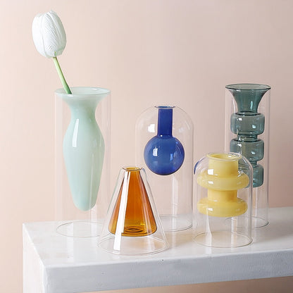 Bubbly Glas Vazen - Opaak