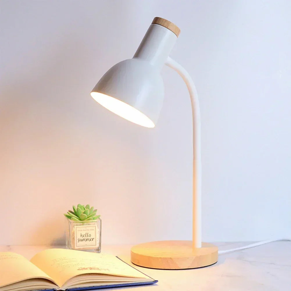 Herfst en Winter Verlichting | Noord-Europese Creatieve Houten Kunst IJzeren LED Bureau Lamp - Moxie