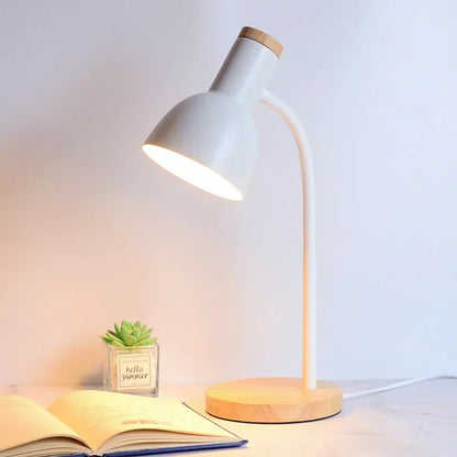 Herfst en Winter Verlichting | Noord-Europese Creatieve Houten Kunst IJzeren LED Bureau Lamp - Moxie