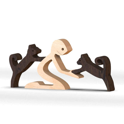 Deens Houten Dieren Ornamenten