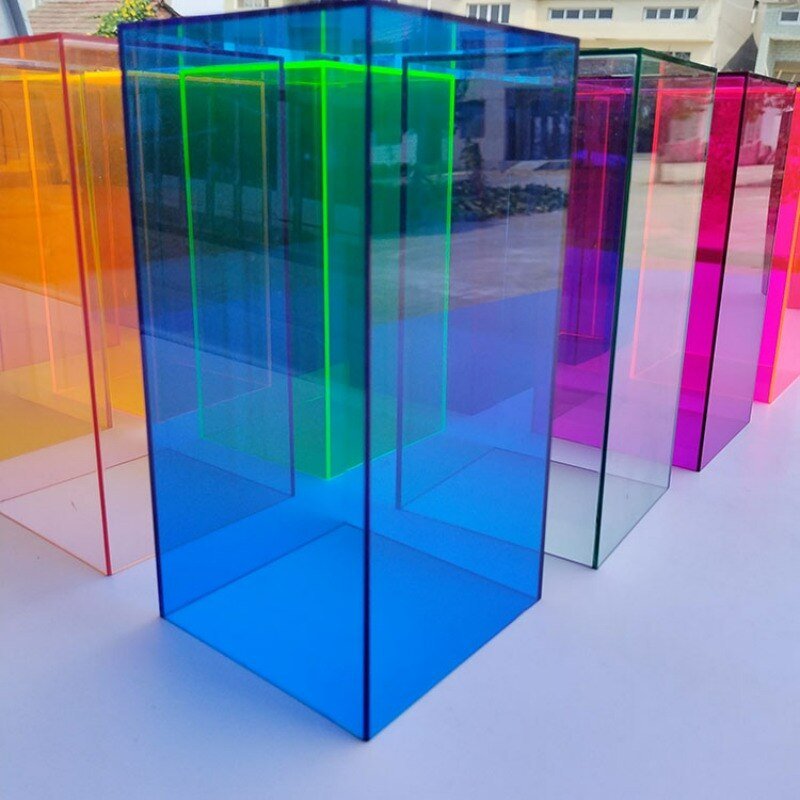 Kleurrijke Acryl Tentoonstellingsopbergdoos