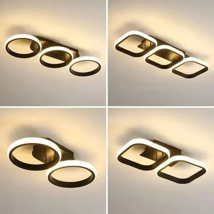 Moderne LED Ring Kroonluchter – Minimalistische Plafondlamp voor Woonkamer en Eetruimte