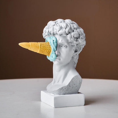 Figure Face IJscreme Kunst Beeldhouwwerk