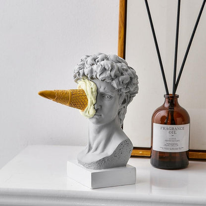Figure Face IJscreme Kunst Beeldhouwwerk